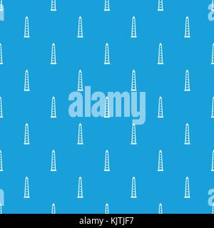 Obelisco of Buenos Aires pattern seamless blue Stock Vector