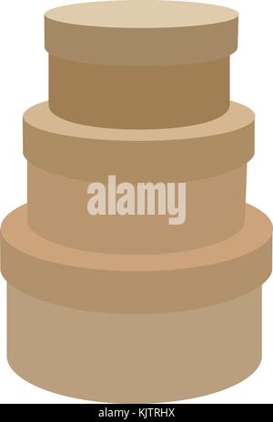 Round gift box on white background Isolated. Ready For You Design. Product Packing Vector EPS10 Stock Vector