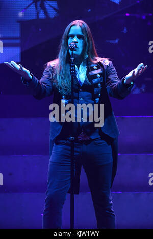 SUNRISE FL - DECEMBER 16:  Andrew Ross of TheTrans-Siberian Orchestra performs at The BB&T Center on December 16, 2016 in Sunrise, Florida  People:  Andrew Ross Stock Photo