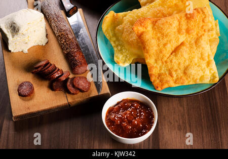 Traditional Serbian breakfast Stock Photo