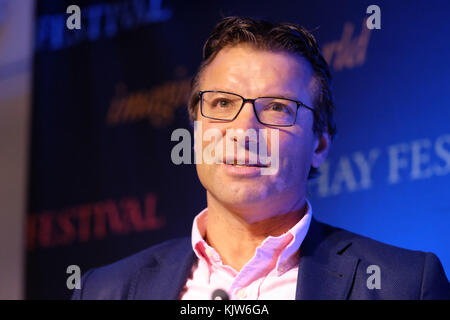 Hay Festival Winter Weekend - Nov 2017  - Rob Andrew former international rugby player talks about his new book Rugby - The Game of My Life -  Credit: Steven May/Alamy Live News Stock Photo