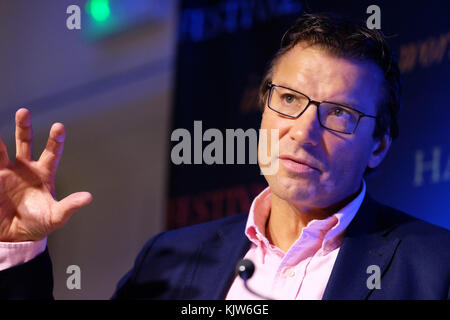 Hay Festival Winter Weekend - Nov 2017  - Rob Andrew former international rugby player talks about his new book Rugby - The Game of My Life -  Credit: Steven May/Alamy Live News Stock Photo