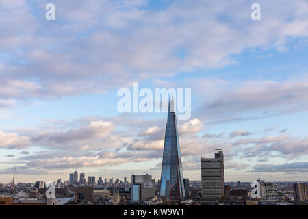 London, UK. 26th November, 2017. UK weather. Beautiful col, sunny winter day, views over London seen from 10th floor of 10th floor, Tate modern, London.  View of Shard. Credit Carol Moir/Alamy Live News. Stock Photo