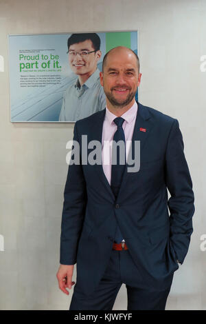 Seoul, South Korea. 27th Nov, 2017. Boris Jenniches, Vice President of BASF for electronic materials for the area Asia-Pacific, stands in Seoul, South Korea, 27 November 2017. The world's biggest chemical group BASF expands its business with eletric materials in Asia. Credit: Dirk Godder/dpa-Zentralbild/dpa/Alamy Live News Stock Photo