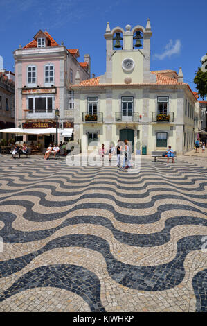Cascais is a beautiful seaside resort with nice beaches near Lisbon at the atlantic coast in Portugal Stock Photo