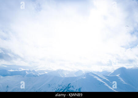 snow and mountains and free place Stock Photo