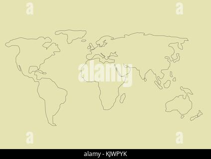 Simple World map Stock Vector