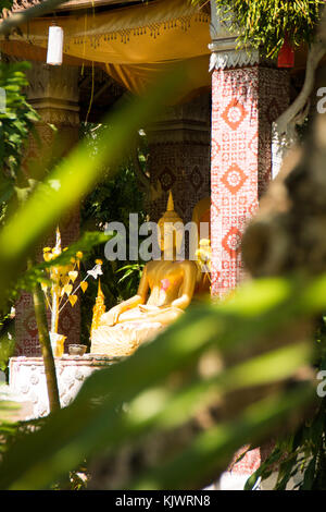 Buddha figure in Wat Sop Sickharam in Luang Prabang, Laos