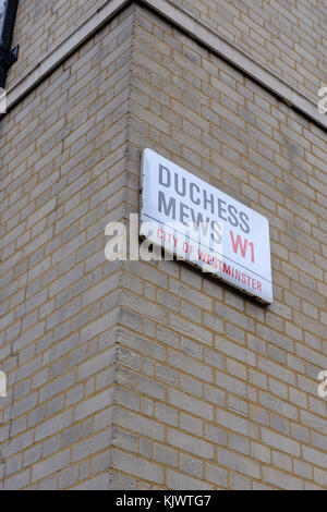 Duchess Mews London UK Stock Photo