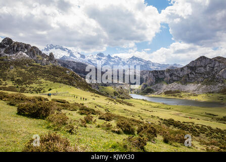 Lake Ercina near Covadonga in the Picos de Europa northern Spain Stock Photo