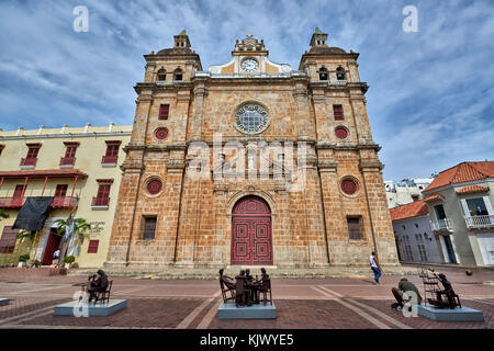Iglesia de San Pedro Claver, Cartagena de Indias, Colombia, South America Stock Photo