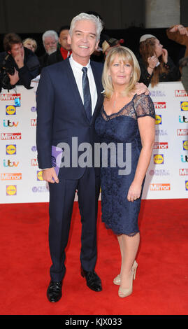 Phillip Schofield and Stephanie Lowe attend the Pride Of Britain Awards 2014 at Grosvenor House Hotel in London. 6th October 2014 © Paul Treadway Stock Photo