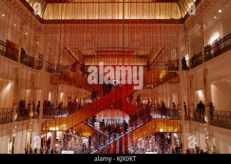 Paris Christmas Le Bon Marche - Decorated interior of Le Bon Marche  department store in Paris, France, Europe Stock Photo - Alamy