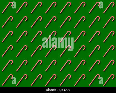 Candy cane Christmas background. 3d rendered illustration. Stock Photo