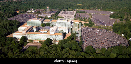Aerial view of the Central Intelligence Agency headquarters, Langley, Virginia   Corrected and Cropped Stock Photo