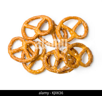 cookies pretzels on a white background. With clipping path Stock Photo