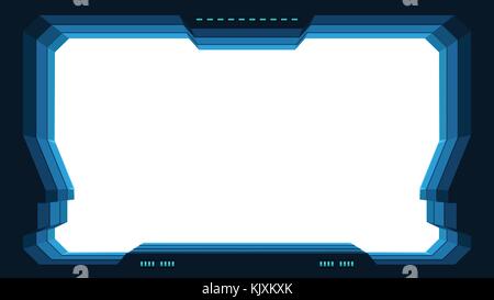 futuristic window with white color Stock Vector