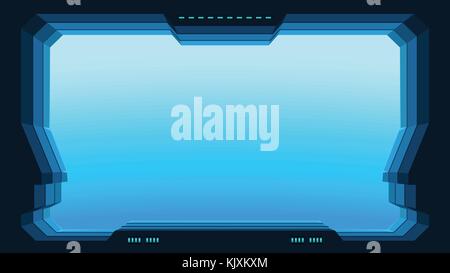 futuristic window view Stock Vector