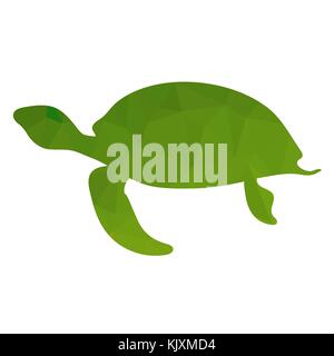 Ocean Green Turtle Icon Stock Vector