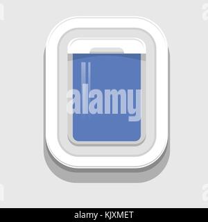 Plastic Open Plane Window Stock Vector