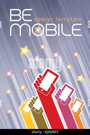 'Be Mobile' Design Template Stock Vector