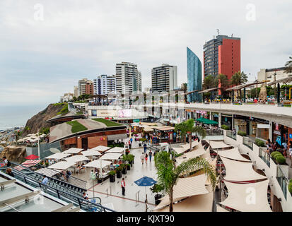 Larcomar Shopping Center, Miraflores District, Lima, Peru Stock Photo