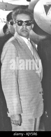 The King of Nepal, Mahendra Bir Bikram Shah Dev during his visit in Israel, 1958 Stock Photo