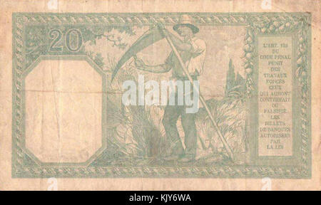 France 20 francs Bayard 02 Stock Photo