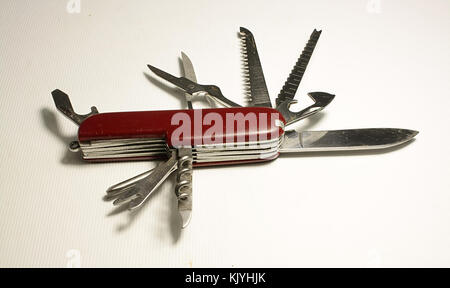 multipurpose Swiss knife Stock Photo