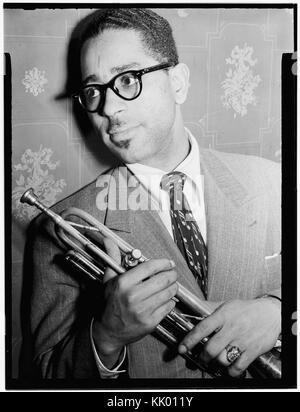 (Portrait of Dizzy Gillespie, Famous Door, New York, N.Y., ca. June 1946) (LOC) (4976471389