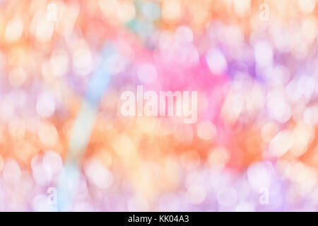 Blurred Christmas lights, abstract background. Stock Photo