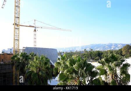 Academy Museum of Motion Pictures under construction at LACMA Los Angeles County Museum of Art on Wilshire Blvd LA  California  KATHY DEWITT Stock Photo