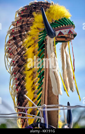 Native American Indian feather headdress Stock Photo