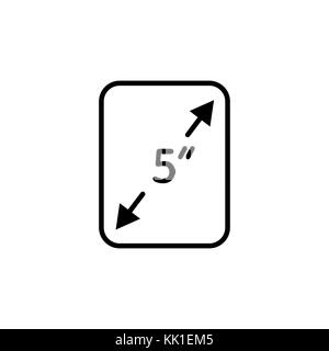 Screen size. Flat vector icon. Simple hardware icon illustration Stock Vector