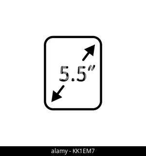 Screen size. Flat vector icon. Simple hardware icon illustration Stock Vector