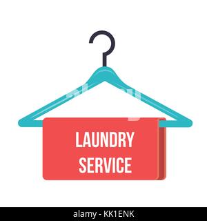 hanger with the inscription Laundry service - Hanger Vector Icon Stock Vector