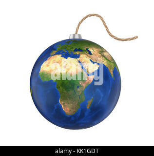 Earth Bomb Isolated Stock Photo