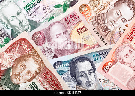 Colombian money, a background Stock Photo