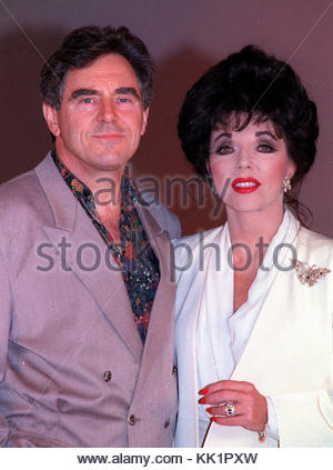 JOAN COLLINS and her husband ANTHONY NEWLEY with their child Stock ...