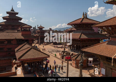 Elevated view of Durbar square, Kathmandu, Nepal Stock Photo