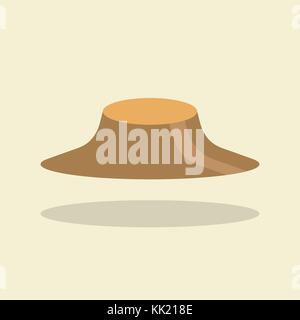 Asian farmer hat. Vector Illustration Stock Vector