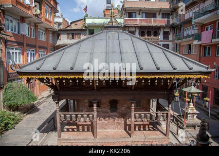 Golden Temple (Kwa Bahal) on Durbar square. Patan, Kathmandu, Nepal. Stock Photo