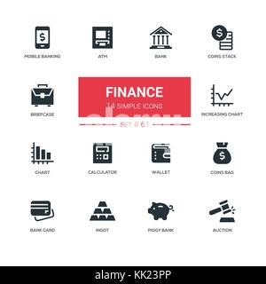 Business and finance - line design icons set Stock Vector