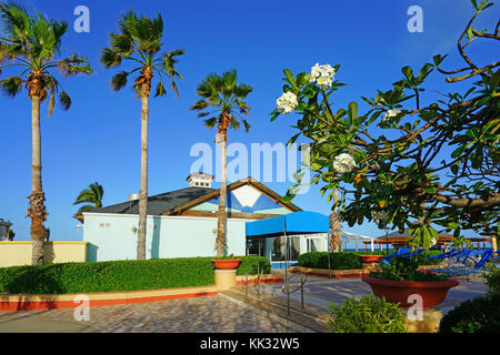 ST KITTS, ST KITTS AND NEVIS - View of the St Kitts Marriott Resort and the Royal Beach Casino in Frigate Bay, Saint Kitts. Stock Photo