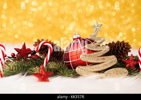 Christmas tree and decoration Stock Photo