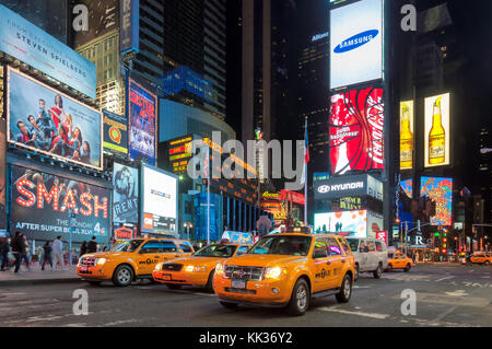 Traffic in Times Square, New York City Stock Photo