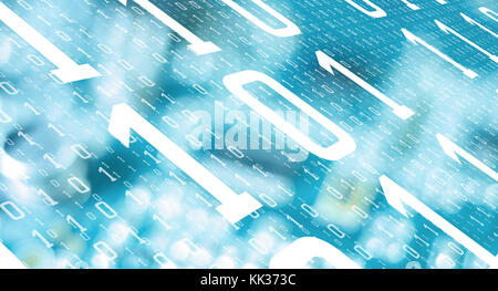 Computer algorithm data future numbers, cyber attack threat Stock Photo