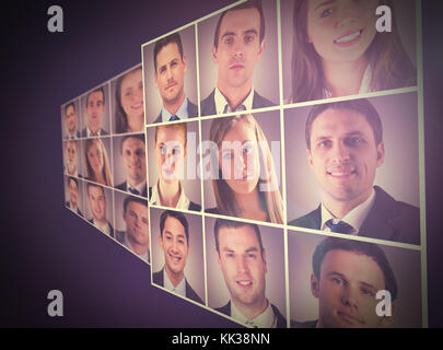 People collage portrait 3x3 Stock Photo