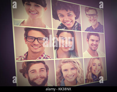 People collage portrait 3x3 Stock Photo