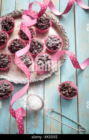 rice crispies covered with milk chocolate Stock Photo